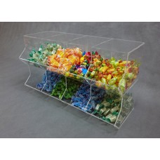 Contenitore porta caramelle in plexiglass 8 spazi a cubo(4x2)